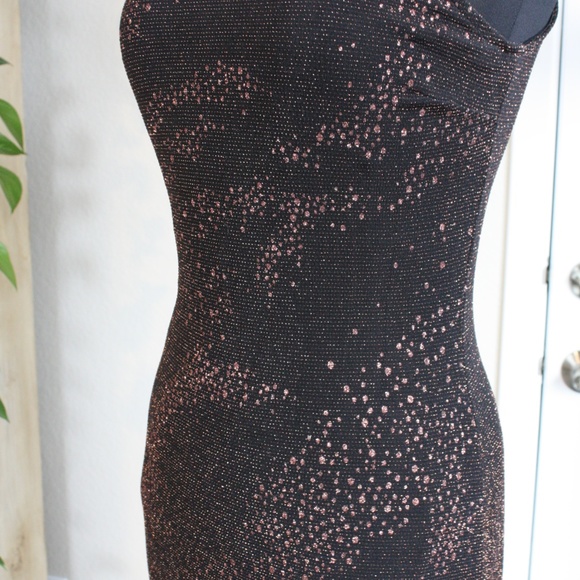 Black Tank Dress with Copper Sparkly Flecks - Picture 5 of 7